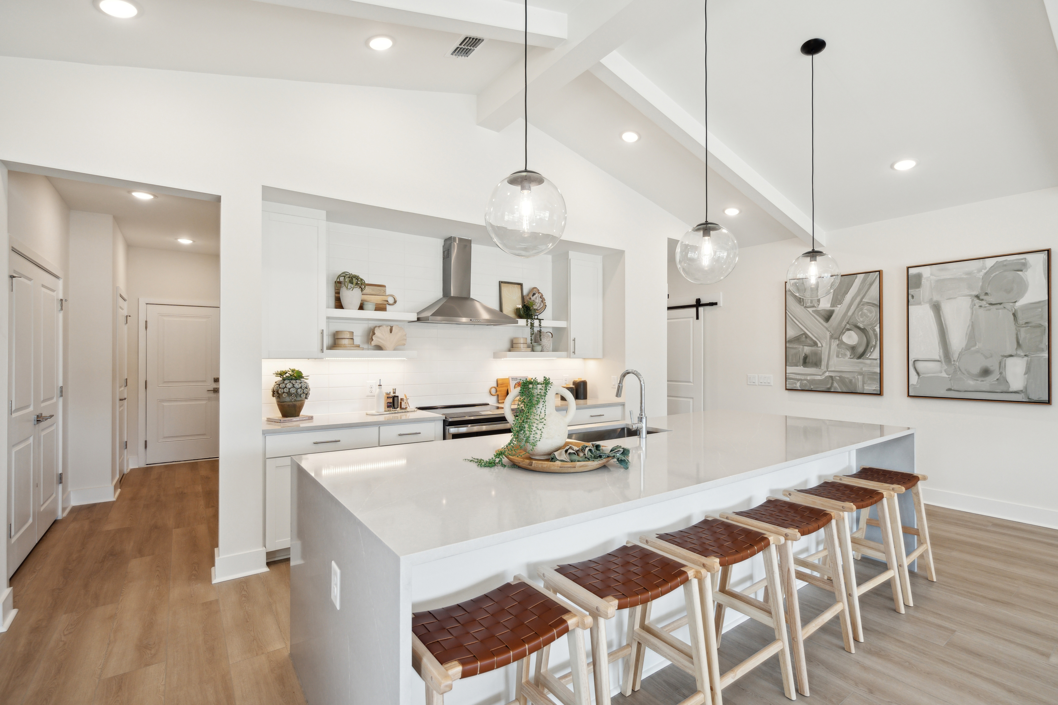 Kitchen with spacious central island